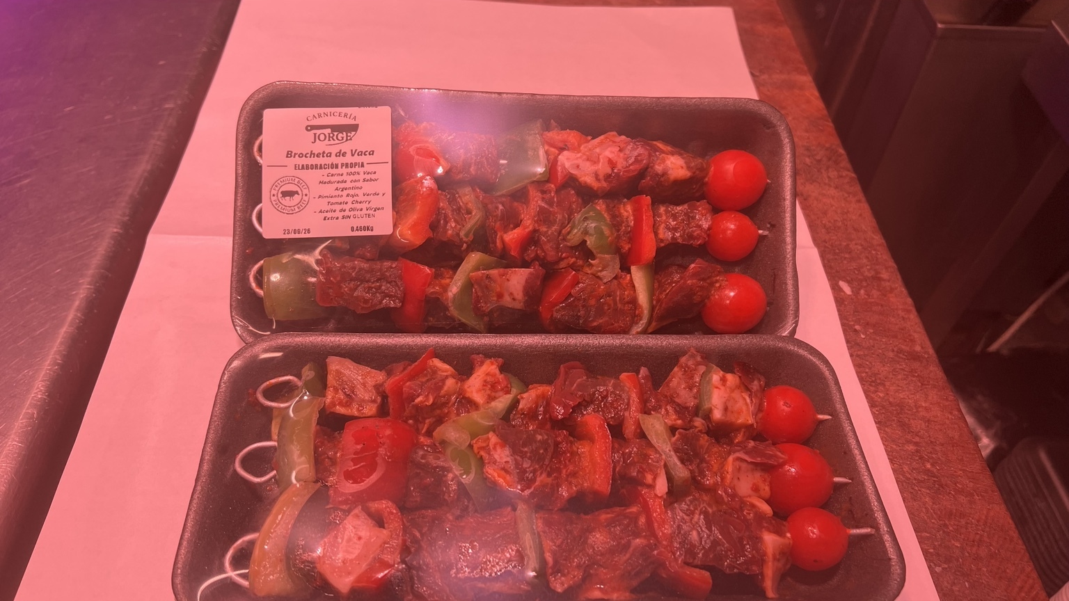 Brochetas de vaca de Carnicería Jorge